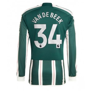 Manchester United Donny van de Beek #34 Koszulka Wyjazdowych 2023-24 Długi Rękaw